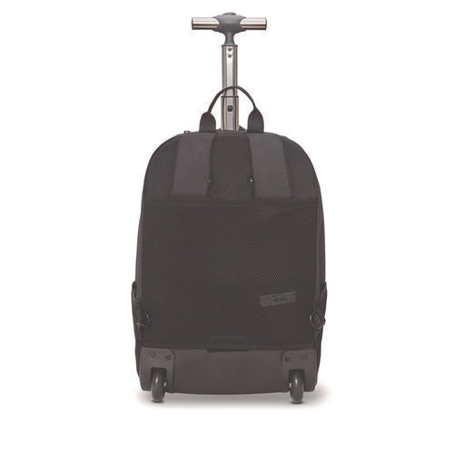 Image of Solo Bleecker Recycled Rolling Backpack, Fits Devices Up to 15.6", 12.5 x 8 x 19, Dark Gray