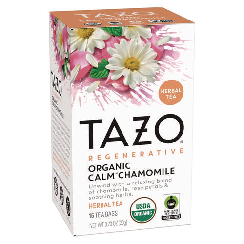 Image of Tazo® Tea Bags, Organic Calm Chamomile, 16/Box, 6 Boxes/Carton