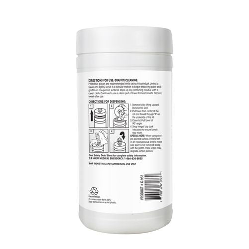 Image of Claire® Graffiti Wipe, 1-Ply, 12 x 9.5, Mild Scent, Purple, 6/Carton