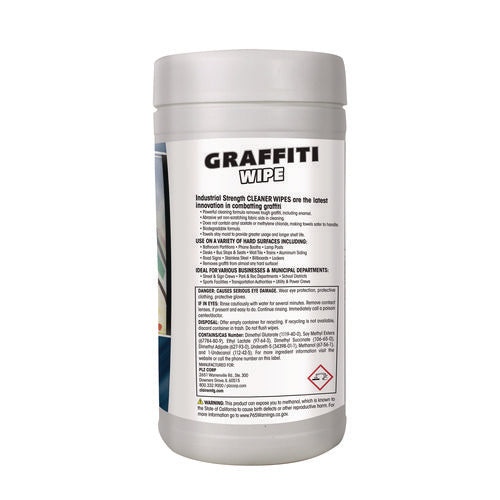 Image of Claire® Graffiti Wipe, 1-Ply, 12 x 9.5, Mild Scent, Purple, 6/Carton