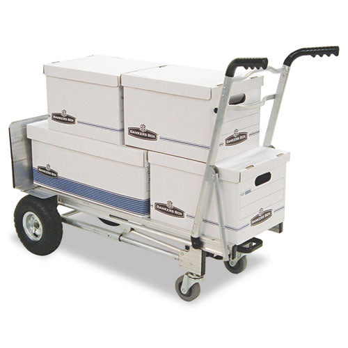 Image of Cosco® 3-in-1 Convertible Hand Truck, 800 lb to 1,000 lb Capacity, 21.06 x 21.85 x 48.03, Aluminum