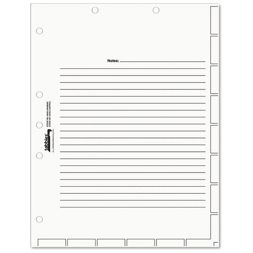 Image of Tabbies® Medical Chart Index Divider Sheets, Untabbed, 11 x 8.5, White, 400/Box
