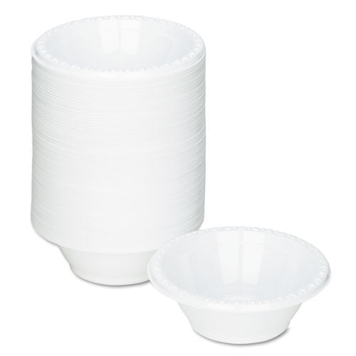 Image of Tablemate® Plastic Dinnerware, Bowl, 5 oz, White, 125/Pack