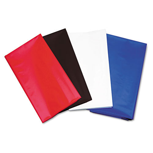 Image of Tablemate® Table Set Rectangular Table Cover, Heavyweight Plastic, 54" X 108", Red, 6/pack