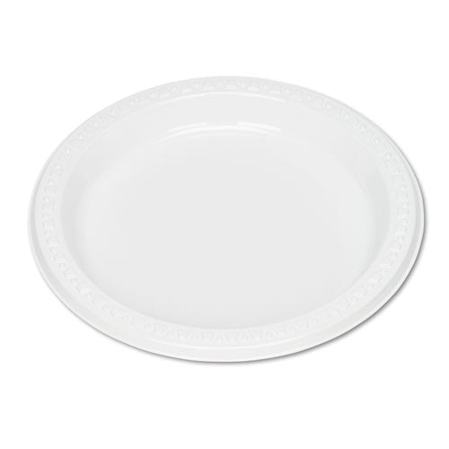 Image of Tablemate® Plastic Dinnerware, Plates, 7" Dia, White, 125/pack