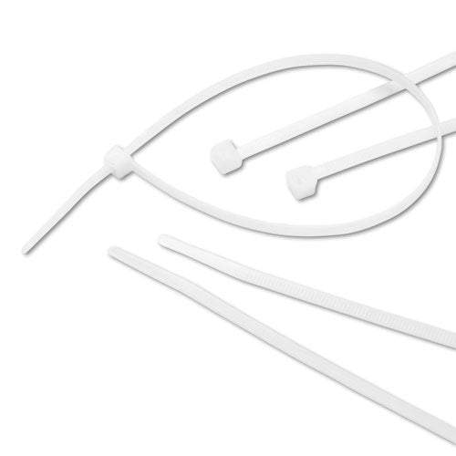 Image of Tatco Nylon Cable Ties, 11 X 0.19, 50 Lb, Natural, 500/pack