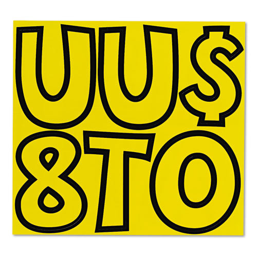 Image of TREND® Ready Letters Playful Combo Set, 4" Tall, Yellow Characters, Black Background, 216/Set