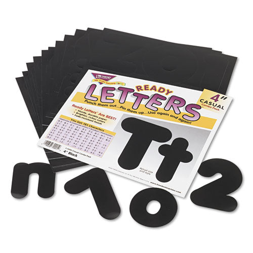 Image of TREND® Ready Letters Casual Combo Set, 4" Tall, Black Characters, 182/Set