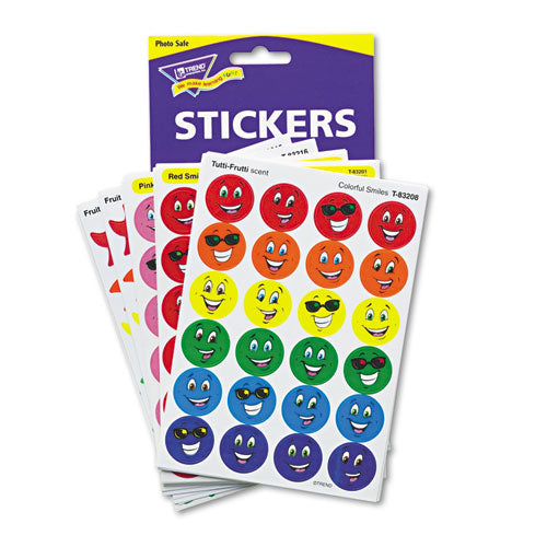 Image of TREND® Stinky Stickers Variety Pack, Smiles And Stars, Assorted Colors, 648/pack