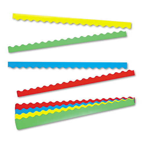 Image of TREND® Terrific Trimmers Solid Colors Board Trim, 2.25" x 39", Assorted Colors, 48/Set