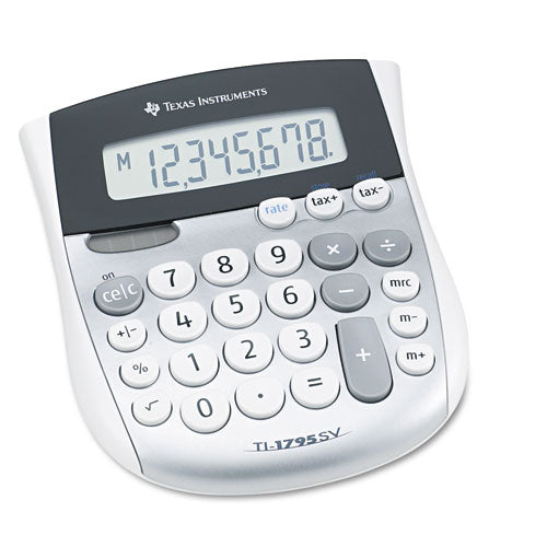 Image of Texas Instruments Ti-1795sv Minidesk Calculator, 8-Digit Lcd