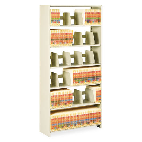 Image of Tennsco Snap-Together Steel Six-Shelf Closed Starter Set, 36w X 12d X 76h, Sand