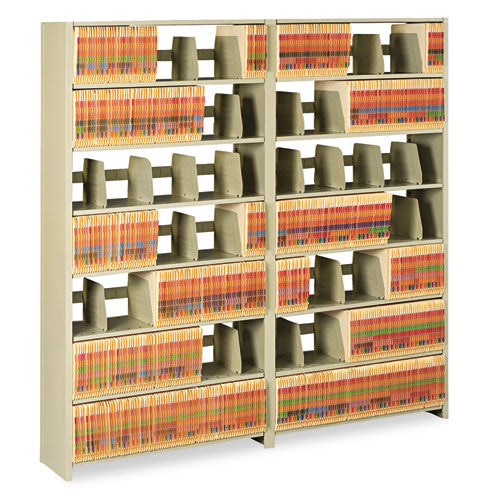 Image of Tennsco Snap-Together Steel Six-Shelf Closed Starter Set, 36w X 12d X 76h, Sand