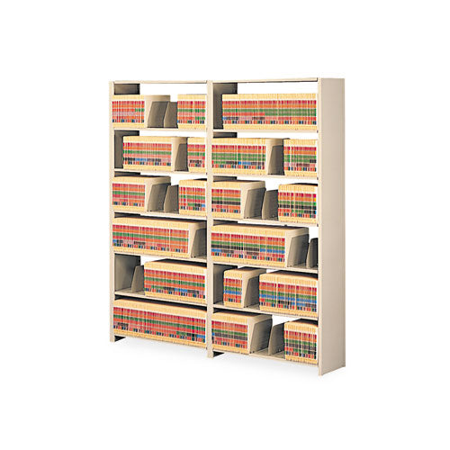 Image of Tennsco Snap-Together Seven-Shelf Closed Add-On Unit, Steel, 48w X 12d X 88h, Sand