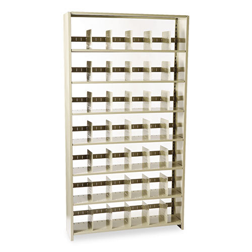 Image of Tennsco Snap-Together Steel Seven-Shelf Closed Starter Set, 48w X 12d X 88h, Sand