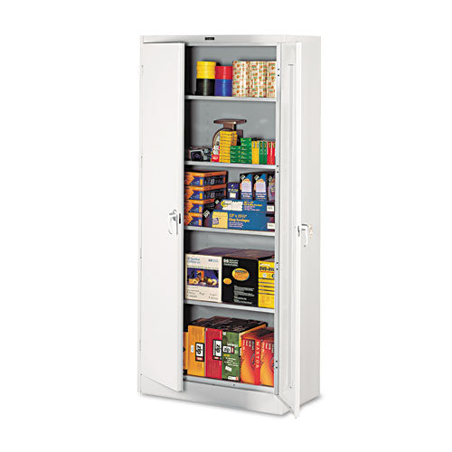 Image of Tennsco 78" High Deluxe Cabinet, 36w X 18d X 78h, Light Gray