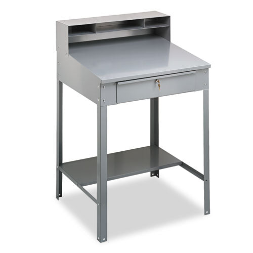 Image of Tennsco Open Steel Shop Desk, 34.5" X 29" X 53.75", Medium Gray