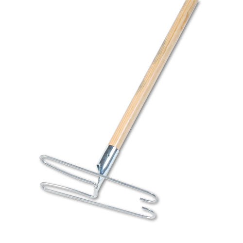 Image of Boardwalk® Wedge Dust Mop Head Frame/Lacquered Wood Handle, 0.94" dia x 48" Length, Natural