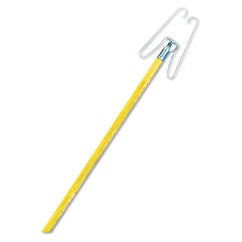 Image of Boardwalk® Wedge Dust Mop Head Frame/Lacquered Wood Handle, 0.94" dia x 48" Length, Natural