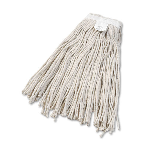Image of Boardwalk® Cut-End Wet Mop Head, Cotton, No. 24, White