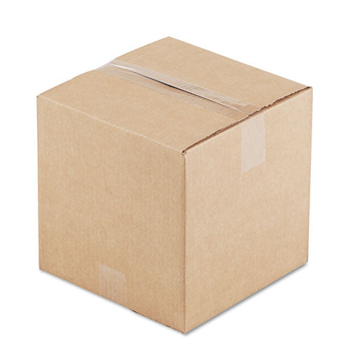 Image of Universal® Cubed Fixed-Depth Corrugated Shipping Boxes, Regular Slotted Container (RSC), Large, 10" x 10" x 10", Brown Kraft, 25/Bundle