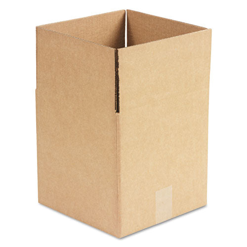 Image of Universal® Cubed Fixed-Depth Corrugated Shipping Boxes, Regular Slotted Container (RSC), Large, 10" x 10" x 10", Brown Kraft, 25/Bundle
