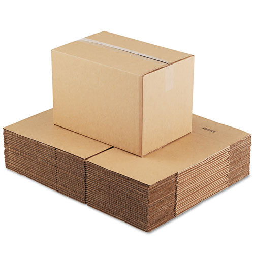Image of Universal® Fixed-Depth Corrugated Shipping Boxes, Regular Slotted Container (RSC), 12" x 18" x 12", Brown Kraft, 25/Bundle