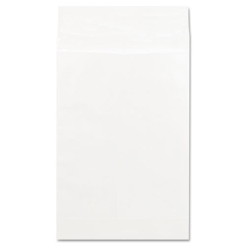 Image of Universal® Deluxe Tyvek Expansion Envelopes, Open-End, 2" Capacity, #15 1/2, Square Flap, Self-Adhesive Closure, 12 x 16, White, 100/Box