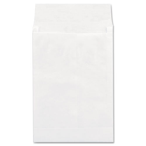 Image of Universal® Deluxe Tyvek Expansion Envelopes, Open-End, 1.5" Capacity, #13 1/2, Square Flap, Self-Adhesive Closure, 10 x 13, White,100/BX