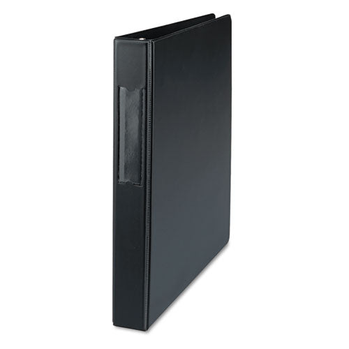 Image of Universal® Deluxe Non-View D-Ring Binder With Label Holder, 3 Rings, 1" Capacity, 11 X 8.5, Black