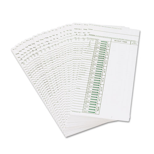 Image of Acroprint® Time Clock Cards For Acroprint Att310, One Side, 4 X 10, 200/pack