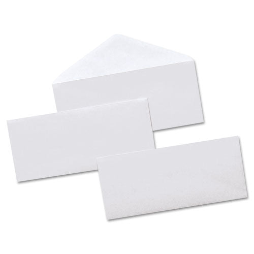 Image of Universal® Open-Side Security Tint Business Envelope, #10, Monarch Flap, Gummed Closure, 4.13 x 9.5, White, 500/Box
