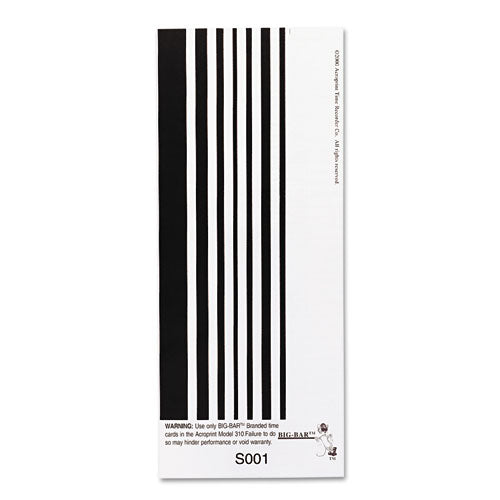 Image of Acroprint® Time Clock Cards For Acroprint Att310, One Side, 4 X 10, 200/pack