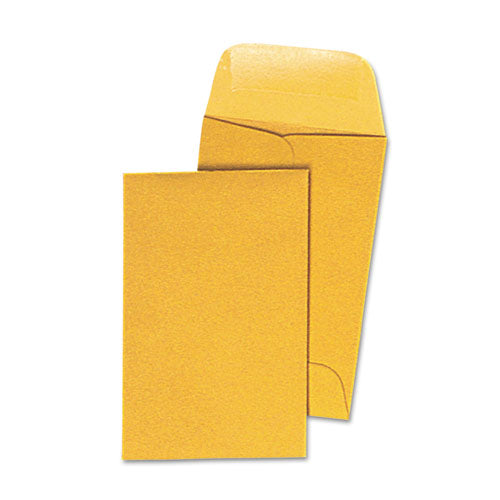 Image of Universal® Kraft Coin Envelope, #1, Round Flap, Gummed Closure, 2.25 X 3.5, Light Brown Kraft, 500/box
