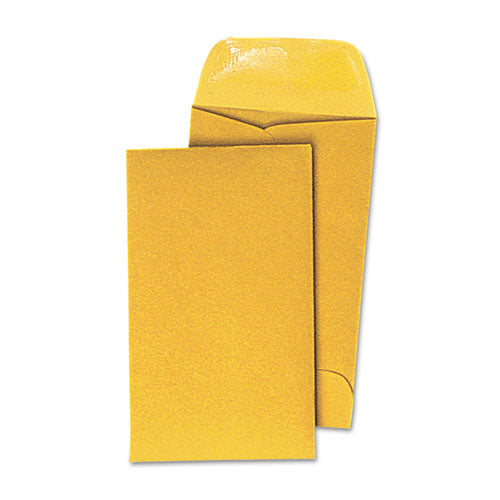 Image of Universal® Kraft Coin Envelope, #3, Round Flap, Gummed Closure, 2.5 X 4.25, Light Brown Kraft, 500/box