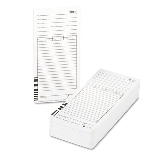 Image of Acroprint® Time Clock Cards For Acroprint Es1000, Two Sides, 3.5 X 7, 100/pack