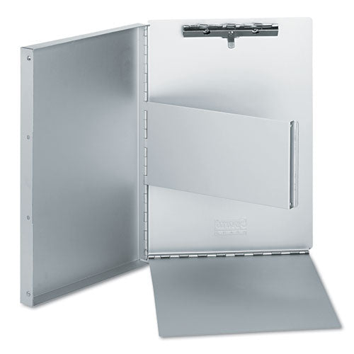 Image of Universal® Deluxe Aluminum Document Box, 0.4" Clip Capacity, Holds 8.5 x 11 Sheets, Aluminum