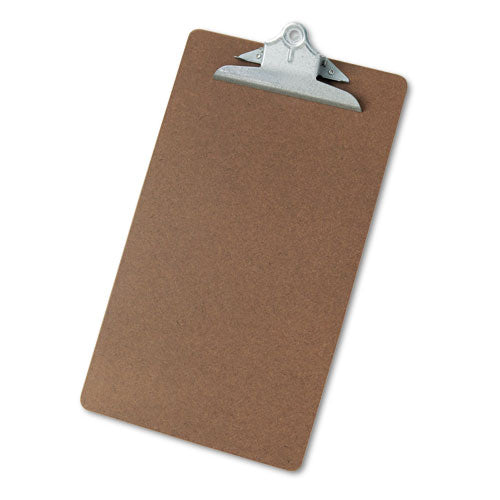 Image of Universal® Hardboard Clipboard, 1.25" Clip Capacity, Holds 8.5 x 14 Sheets, Brown