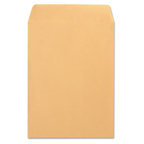 Image of Universal® Catalog Envelope, 28 lb Bond Weight Kraft, #10 1/2, Square Flap, Gummed Closure, 9 x 12, Brown Kraft, 250/Box