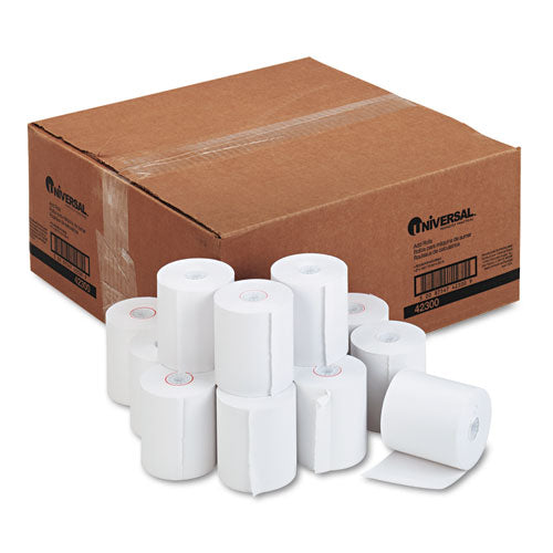 Image of Universal® Impact And Inkjet Printing Bond Paper Rolls, 0.5" Core, 3" X 165 Ft, White, 50/carton