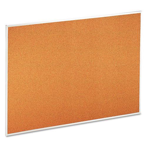 Image of Universal® Cork Bulletin Board, 48" x 36", Tan Surface, Satin Aluminum Frame