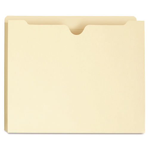 Image of Universal® Deluxe Manila File Jackets With Reinforced Tabs, Straight Tab, Letter Size, Manila, 50/box