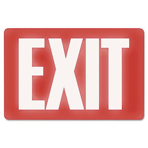 Image of Headline® Sign Glow In The Dark Sign, 8 X 12, Red Glow, Exit