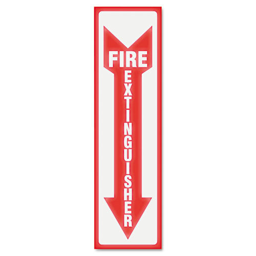 Image of Headline® Sign Glow In The Dark Sign, 4 X 13, Red Glow, Fire Extinguisher