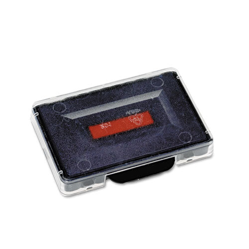 Image of Trodat® T5460 Professional Replacement Ink Pad for Trodat Custom Self-Inking Stamps, 1.38" x 2.38", Blue/Red