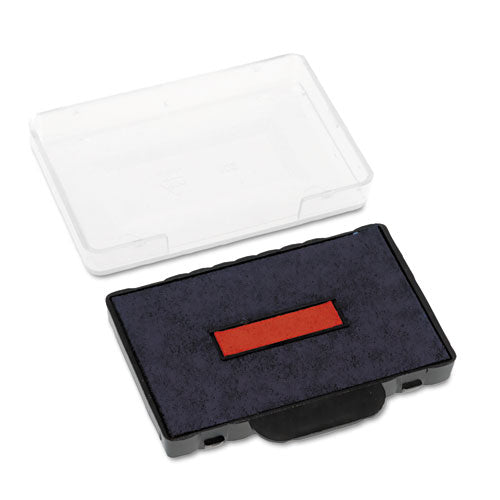 Image of Trodat® T5460 Professional Replacement Ink Pad for Trodat Custom Self-Inking Stamps, 1.38" x 2.38", Blue/Red