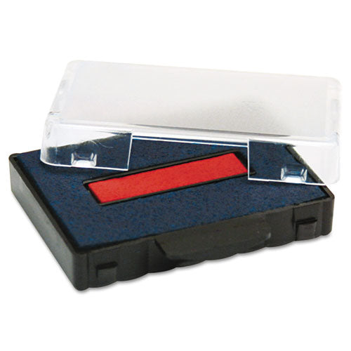 Image of Trodat® T5460 Professional Replacement Ink Pad for Trodat Custom Self-Inking Stamps, 1.38" x 2.38", Blue/Red