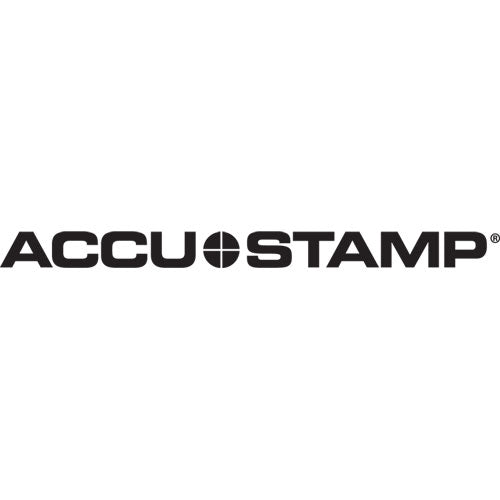 Image of ACCUSTAMP® Pre-Inked Round Stamp with Microban, Star, 0.63" dia, Red