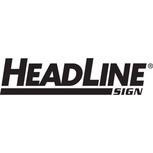 Image of Headline® Sign Vacant/In Use Sign, In-Use; Vacant, 2.5 x 10.5, Black/Silver