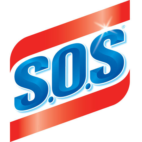 Image of S.O.S.® All Surface Scrubber Sponge, 2.5 X 4.5, 0.9" Thick, Dark Blue, 12/carton